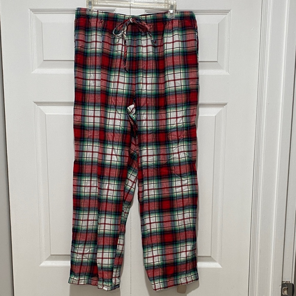 Red and Green Christmas Plaid Pajama Pants
